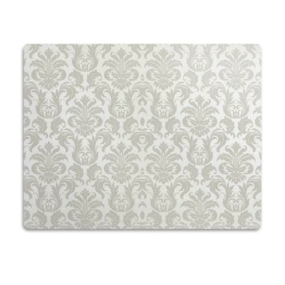Produktbild von Vinyl-Unterlage – Rutschfeste Unterlage für Hundeschüsseln – Futtermatte für Katzen – 60x40 cm – Blumenmuster