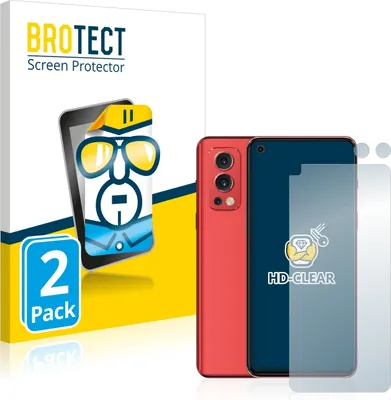 Produktbild von 2x Für OnePlus Nord 2 5G (Display+Kamera) Schutzfolie BROTECT Displayschutz Display Schutz Folie Klar Transparent