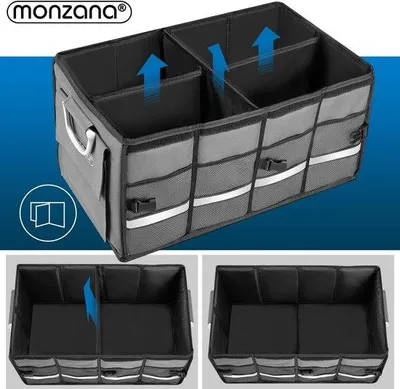 Productafbeelding van Famanu Bagageorganizer 63 liter met compartimenten - Waterdicht, opvouwbaar, grijs