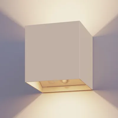 Produktbild von Calex Volterra Wandleuchte, für Außen & Innen, warmweißes Up & Down Licht, Akku aufladbar mit USB-C, kabellos, Bewegungsmelder, wasserdicht, Sand