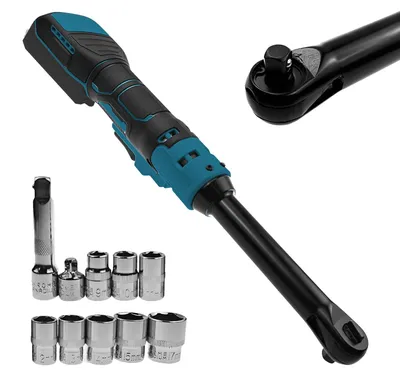 Akku-Ratschenschlüssel 3/8" für Makita 18V, 8 Steckschlüssel, LED