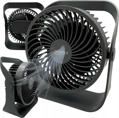 Immagine prodotto di Ventilatore da tavolo, in piedi, silenzioso, per l'ufficio, potente, USB-C, 2000 mAh
