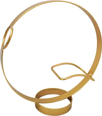 Produktbild von Freistehendes goldfarbenes Weinregal – ideal für Küche und Esstisch, auch als Tischdekoration und Wohnaccessoire geeignet.