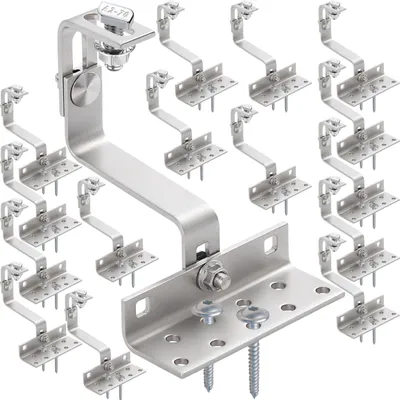 Produktbild von 4 Module Montageset Ziegeldachhaken, 10cm, Hammerkopf 17,3