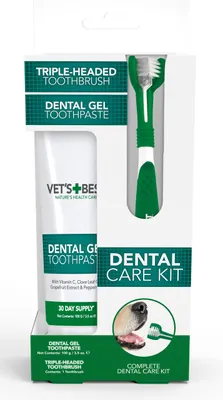 Productafbeelding van Vet's Best Dental gel + tandenborstelset voor volwassenen