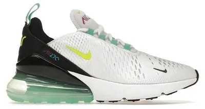 Image de Nike Air Max 270, couleur blanche et bleu laser (taille enfant/adolescente) - Pointure européenne 35,5