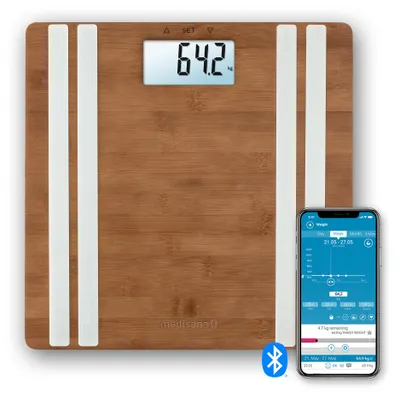 Obrázek produktu pro medisana BS 552 connect bambusový povrch Bluetooth přenos dat