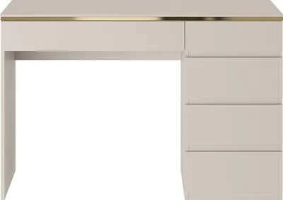 Produktbild von Schreibtisch - 5 Schubladen - Beige und Gold - VUKIA by Pascal Morabito