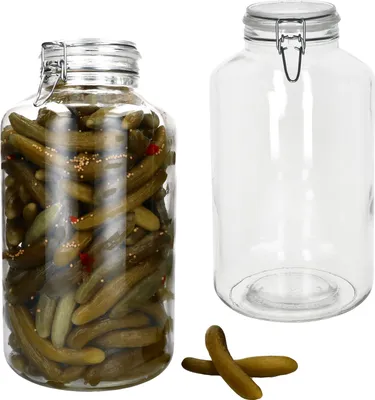 Produktbild von 2x NORMA Vorratsglas 6L aus Glas mit Bügelverschluss luftdicht Einmachgläser