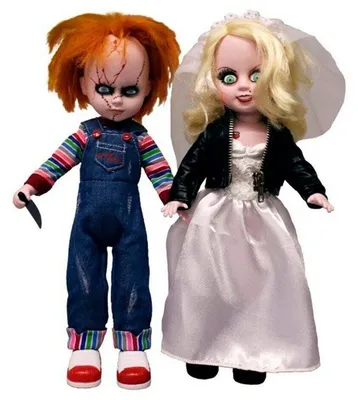 Productafbeelding van Mezco Toyz - Set van Living Dead Dolls: Chucky en Tiffany, 25 cm
