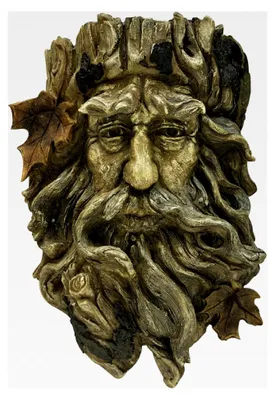 Produktbild von Weiser Mann Baumgeist Übertopf, Wandvase, Deko Blumentopf - Kunstharz Skulptur mit Holzoptik - Für Haus oder Garten