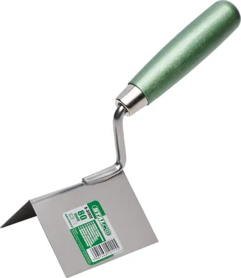 Produktbild von Putzkelle aus Kohlenstoffstahl 80mm mit lackiertem Holzgriff für Außenputz