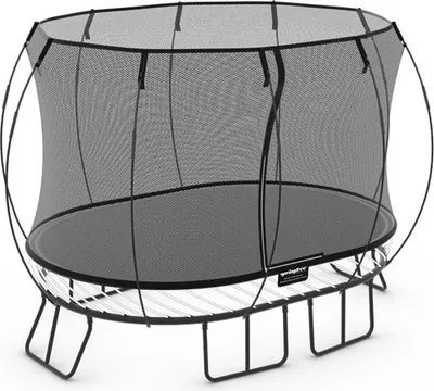 Obrázek produktu pro Trampolína Springfree Medium Oval bez pružin pro úzké zahrady se sítí