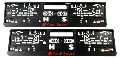 2x Original AUDI SPORT Premium Kennzeichenhalter Halter für alle Fahrzeuge – Produktansicht