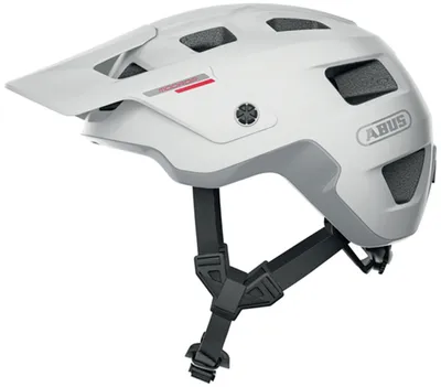 Zdjęcie produktu dla Kask ABUS MTB MoDrop - solidny kask rowerowy z dobrą wentylacją dla rowerzystów górskich - indywidualne dopasowanie - unisex - biały matowy, rozmiar M (54-58 cm)