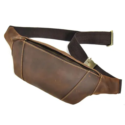 Produktbild von Solidchoice – Vintage-Leder-Bauchtasche für Damen und Herren
