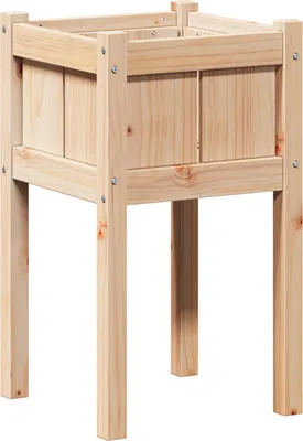 Image de Cache-pot de jardin Nature 40 x 40 x 70 cm Bois de pin massif