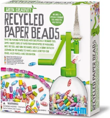 Zdjęcie produktu dla 4M Kidz Lab Green Creativity Naszyjnik z papierowych koralików z recyklingu