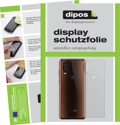 Produktbild von 6x Schutzfolie für Motorola One Vision Rückseite matt Displayschutzfolie Folie Display Schutz dipos