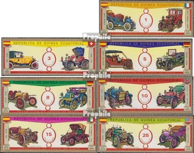 Produktbild von Briefmarken Äquatorialguinea 1976 Mi 877-883 (kompl.Ausg.) postfrisch Autoveteranen