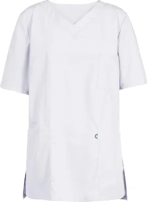 Produktbild von Greiff CARE Damen Schlupfkasack Kurzarm V-Neck Regular-Fit Weiß S