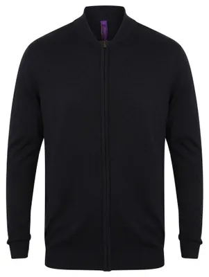 Produktbild von Henbury - Strickjacke Durchgehender Reißverschluss für Herren/Damen Uni LT4983 (M) (Marineblau)