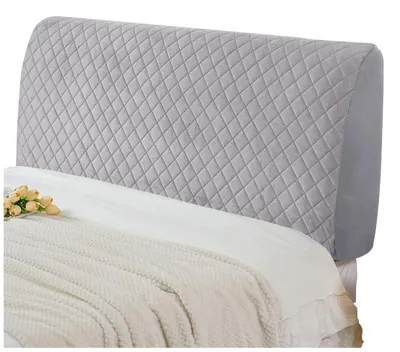 Produktbild von Kopfteil-Husse Für Bett – Gesteppt – Hellgrau