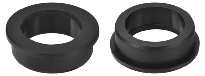 2 Gummi-Stopfen 45 mm Bohrung, 35 mm ID, schwarz, Silikon