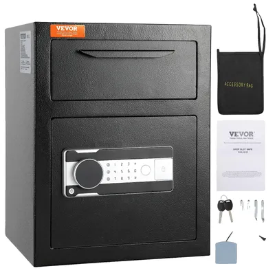 Produktbild von VEVOR 70,8L Einlagersafe, Einzahlungs-Safe mit Einwurf, elektronisches Codeschloss und 2 Notfall-Schlüsseln, 51,5 cm x 35,5 cm x 35,5 cm Geschäftseinzahlungs-Safe für Bargeld, Post im Zuhause, Hotel, Büro, 48.1 L