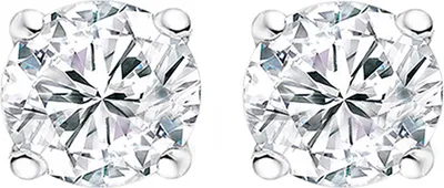 Produktbild von New Bling 9NB-1325 Zilveren Oorbellen met Zirkonia - Oorknopjes - Zirkonia - 9mm - Rhodium - Zilver