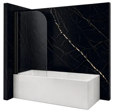Produktbild von Silla Marion Badewannenaufsatz 70x140 cm Schwarz, 1-teilig faltbar, Nano