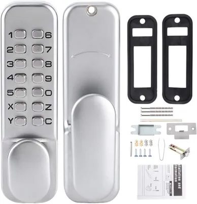 Produktbild von Einbauschloss Mechanisches schlüsselloses Türschloss, 14-stelliges Tastatur-Torschloss, robuste Türgriffschlösser, Kombinationssicherheit, digitaler C