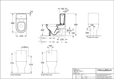 Produktbild von Villeroy & Boch V&B Spülkasten SUBWAY Zul seitl od von hinten weiß ceramicplus