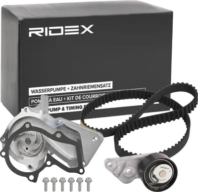 Produktbild von RIDEX 3096W0405 Zahnriemensatz + Wasserpumpe für FORD Fiesta Mk5 Schrägheck (JH1, JD1, JH3, JD3) Focus II Schrägheck (DA, HCP, DP) Focus II Kombi