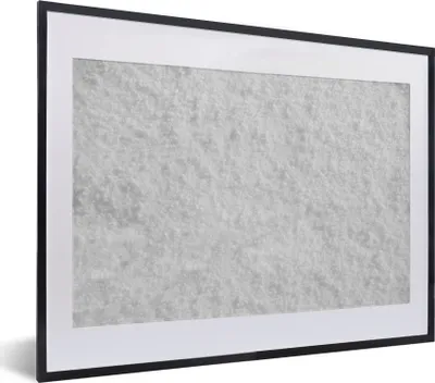 Produktbild von MuchoWow® MuchoWow® Gerahmtes Poster Weißer Pulverschnee 40x30 cm - Poster mit zchwarzem Bilderrahmen - Bilderrahmen - Poster im Rahmen