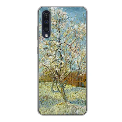 Produktbild von MuchoWow® Handyhülle Schutzhülle Hülle für Samsung Galaxy A50 Blühender Pfirsichbaum - Vincent van Gogh Silikon Softcase Handy Hülle - Mobiltelefonhülle