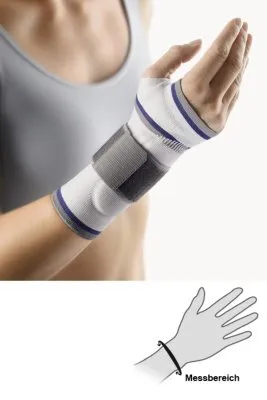 Produktbild von Bort ManuBasic Handgelenkbandage, silber>>>>Gr. XL links