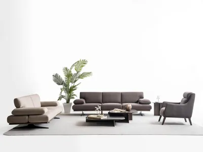 Produktbild von Exklusiver Designer Polstersessel Stoffsessel Moderner Einsitzer