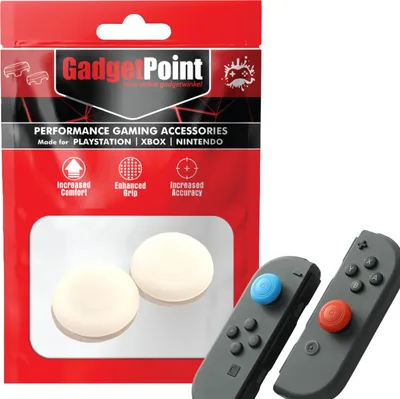 Produktbild von Thumbgrips - Thumb Grips voor Nintendo Switch Joy-Con Controllers - Gaming Thumbgrips - Performance Anti-Slip Thumbsticks - Bescherming Accessoires - Thumbgrips Wit -