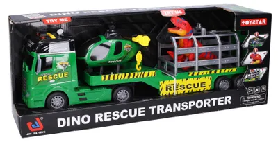 Produktbild von Wiky Vehicles Dino Rettung Truck 54 cm mit Hubschrauber Licht und Sound