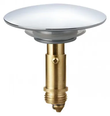 Image de Bouchon de vidange à ressort chromé en métal, 66 mm, bouchon de vidange à clic-clac pour évier, à ressort