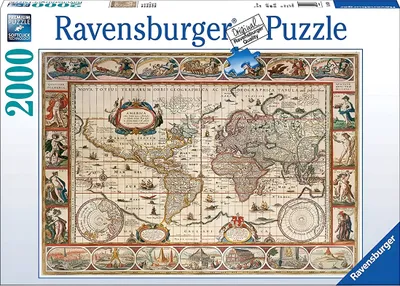 Obrázek produktu pro RAVENSBURGER Puzzle Mapa světa 1650, 2000 dílků
