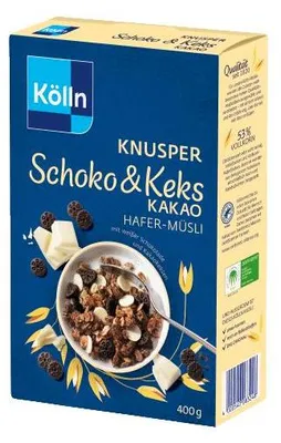 Produktbild von Kölln Müsli Knusper Schoko & Keks Kakao, 400g