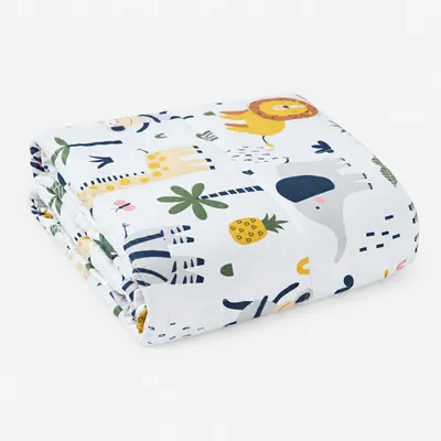 Image de Couverture lestée pour enfants 100 % coton, collection « Safari » - 3,2 kg / 104 x 150 cm - Couverture lestée