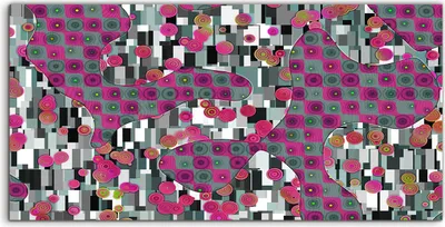 Produktbild von Coloray Canvas 140x70  Wandbild Leinwand Bilder Wand Kunst Bild abstrakter Stil Klimt