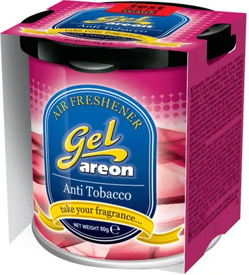 Obrázek produktu pro Osvěžovač vzduchu do auta + víčko, neutralizuje zápach cigaret, 12 kusů, originální gel Areon, dóza
