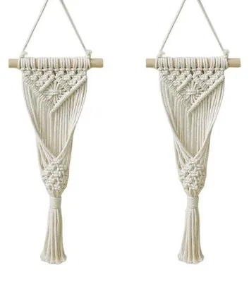 Productafbeelding van Seidener wandtapijt, 2-delig - Handgemaakt - Boho wanddecoratie - Duurzaam katoenen weefsel - Uniek ontwerp - Geschikt voor het seizoen - Wanddecoratie voor aan de muur