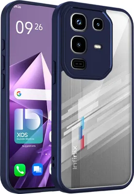 Obrázek produktu pro Pouzdro pro Infinix Note 50X průhledný zadní kryt s TPU rámečkem, odolné proti nárazům Modrý