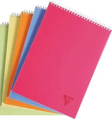 Produktbild von Clairefontaine Spiralbuch Linicolor A6 kar 80Bl sort