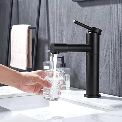 Obrázek produktu pro Baterie umyvadlová, vysoká, s otočnou výlevkou o 360°